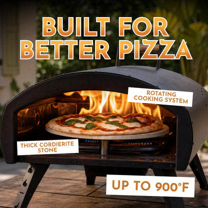 PRE-ORDER Bertello SimulFIRE 16” Rotating Outdoor Pizza Oven - Limited-Time Sale Ends Sept. 27th (Ships Sept 2026)