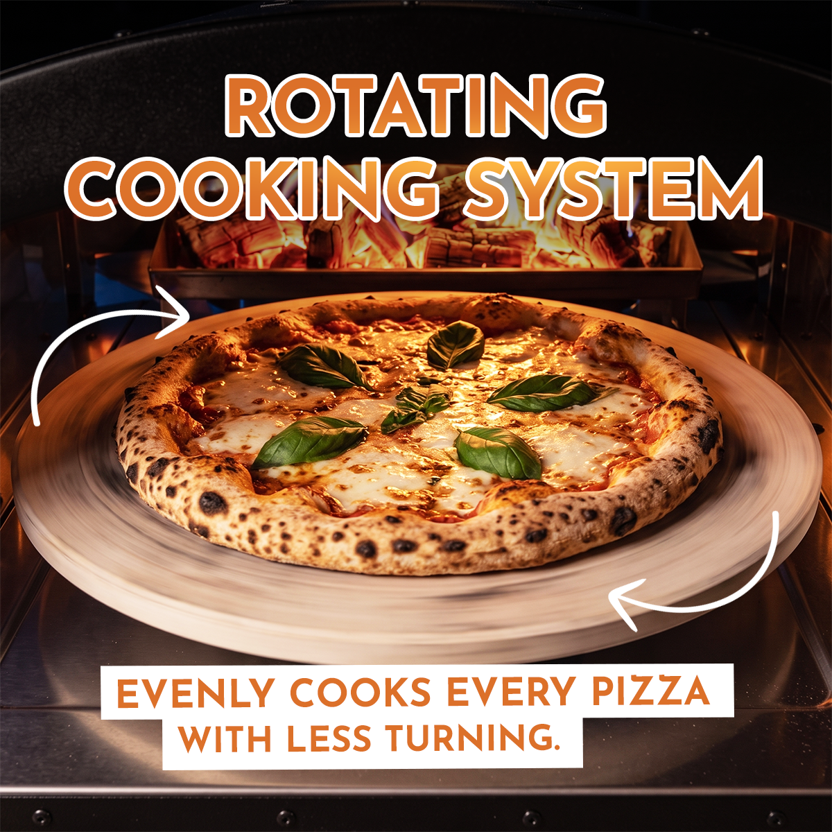 PRE-ORDER Bertello SimulFIRE 16” Rotating Outdoor Pizza Oven - Limited-Time Sale Ends Sept. 27th (Ships Sept 2026)