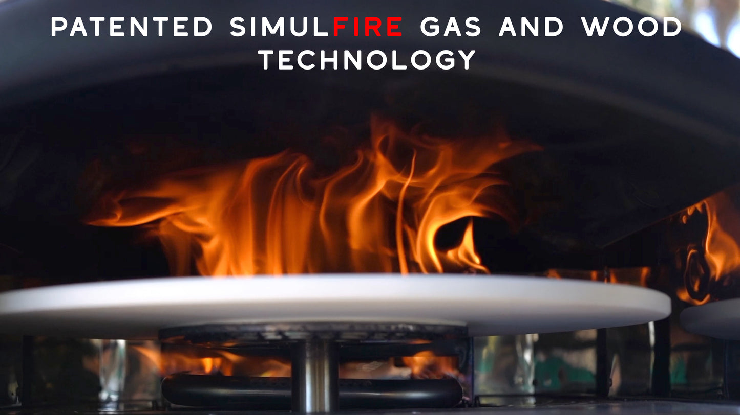 Bertello SimulFIRE 16" Rotating Outdoor Pizza Oven - Ultimate Bundle