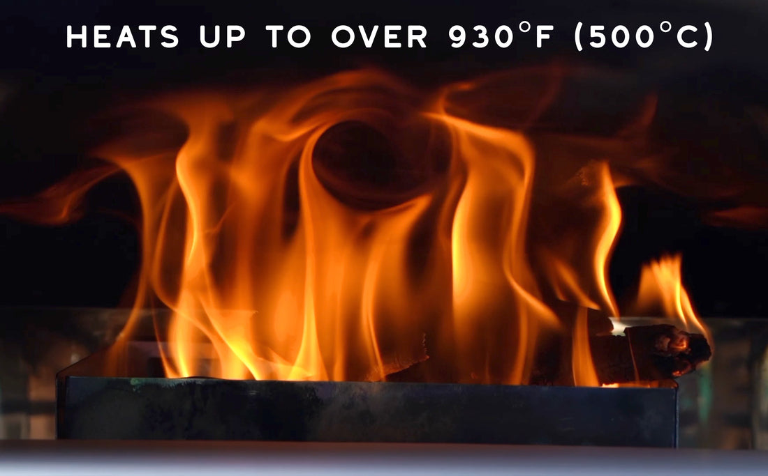 Heats up to over 930°F (500°C)