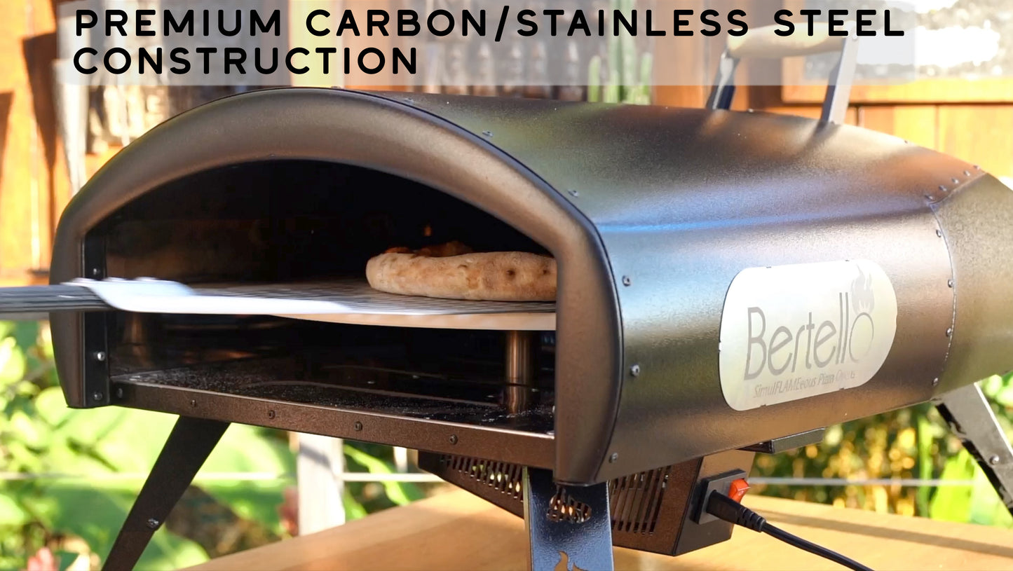 Bertello SimulFIRE 16" Rotating Outdoor Pizza Oven - Pro Bundle