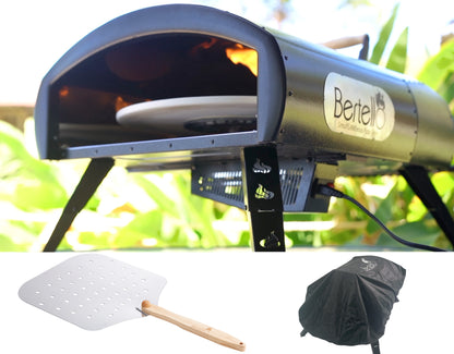Bertello SimulFIRE 16" Rotating Outdoor Pizza Oven - Essentials Bundle