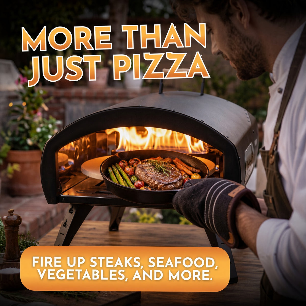 PRE-ORDER Bertello SimulFIRE 16” Rotating Outdoor Pizza Oven - Limited-Time Sale Ends Sept. 27th (Ships Sept 2026)