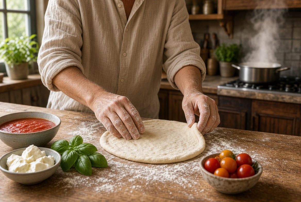 Bertello Non-Stick Pizza Dough Balls - 16 Pizzas (Includes 8 Dough Balls, 16oz each. 1 ball makes two 12" pizzas)
