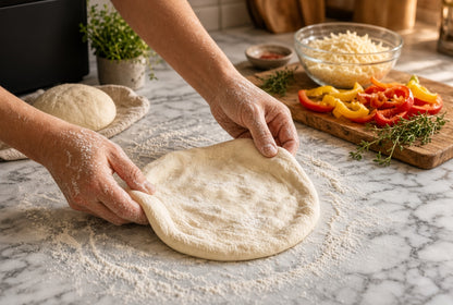 Bertello Non-Stick Pizza Dough Balls - 16 Pizzas (Includes 8 Dough Balls, 16oz each. 1 ball makes two 12" pizzas)